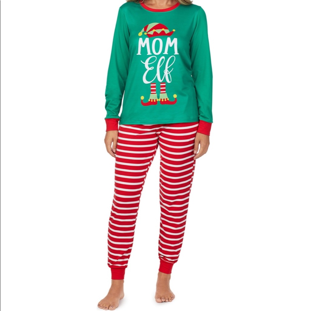 Elf Family Christmas Pajama Set (3 pairs total)